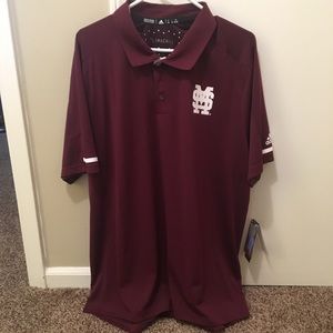 Mississippi State Adidas Gameday Polo Maroon XL